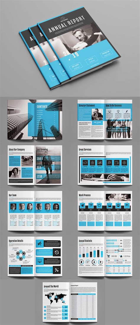 indesign template report|60 Modern Annual Report Design Templates [Free and Paid].